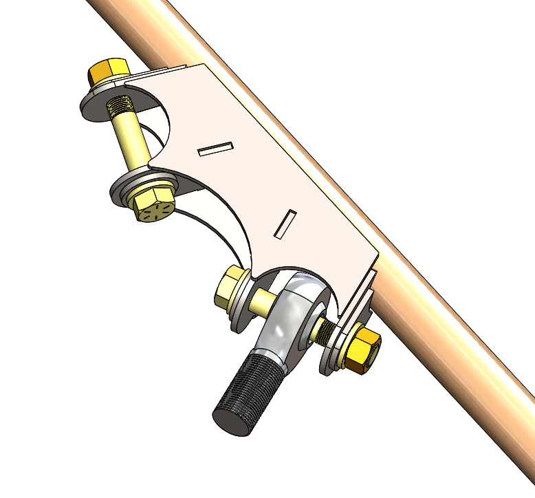 1.25" Rod End Horizontal Triangulated Link Mounts - PTF