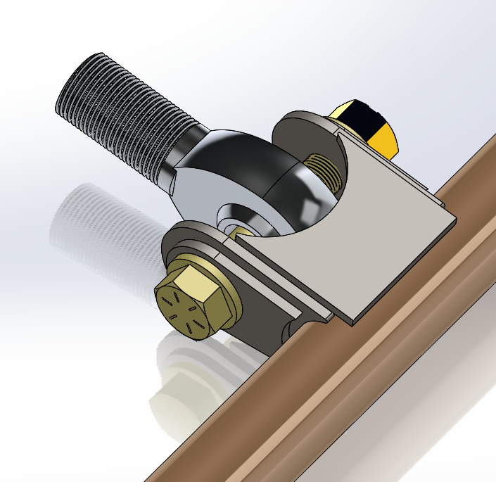 1.25" Rod End Horizontal Single Link Mount - PTF