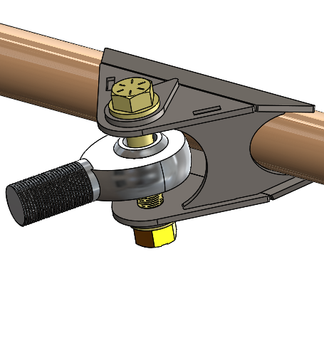 1.25" Rod End Vertical Single Link Mount - PTF