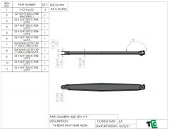 T4 Trophy Truck Rear Mount MEGA Sway Bar 40" on 8 Deg. Kick