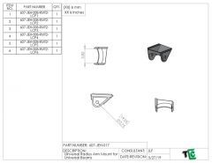 7 DEG Universal Radius Arm Mount for Universal Beams - PTF