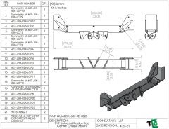 30" Width Universal Radius ARM Center Chassis Mount - PTF