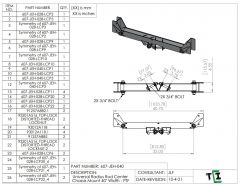 40" Width Universal Radius ARM Center Chassis Mount - Plasma Table Friendly