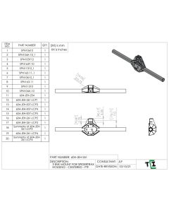 3 lINK MOUNT FOR SPIDERTRAX HOUSING - CENTERED - PTF