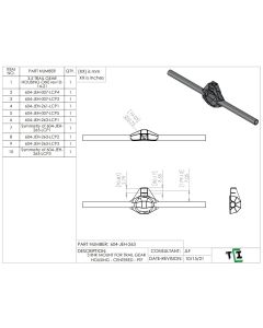 3 lINK MOUNT FOR TRAIL GEAR HOUSING - CENTERED - PTF