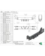 30" Width Universal Radius ARM Center Chassis Mount - PTF
